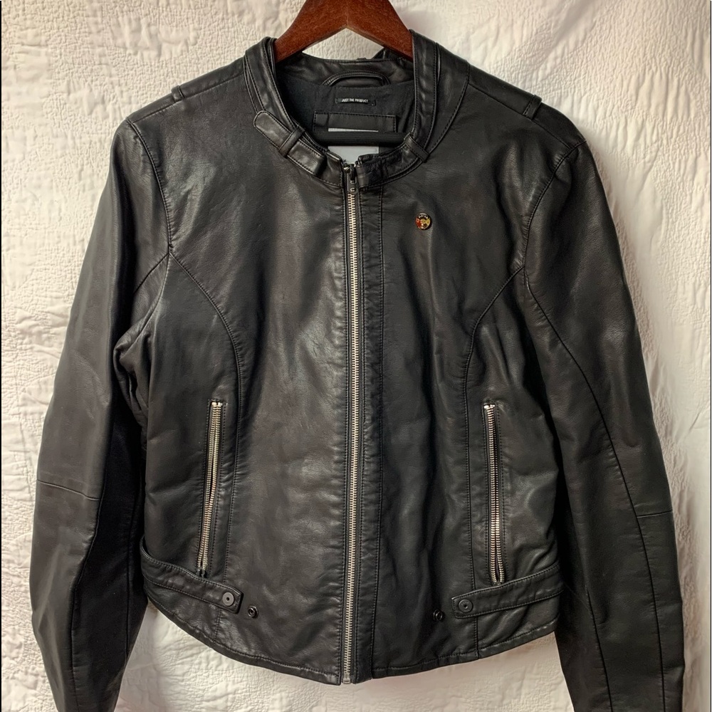 G-Star Women’s Faux Leather Jacket, XL